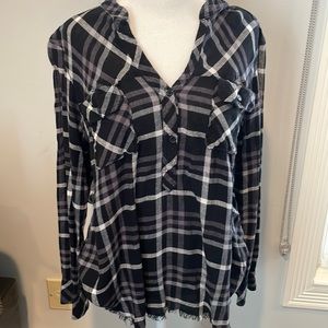 Rails Black and White Plaid Shirt. (215)